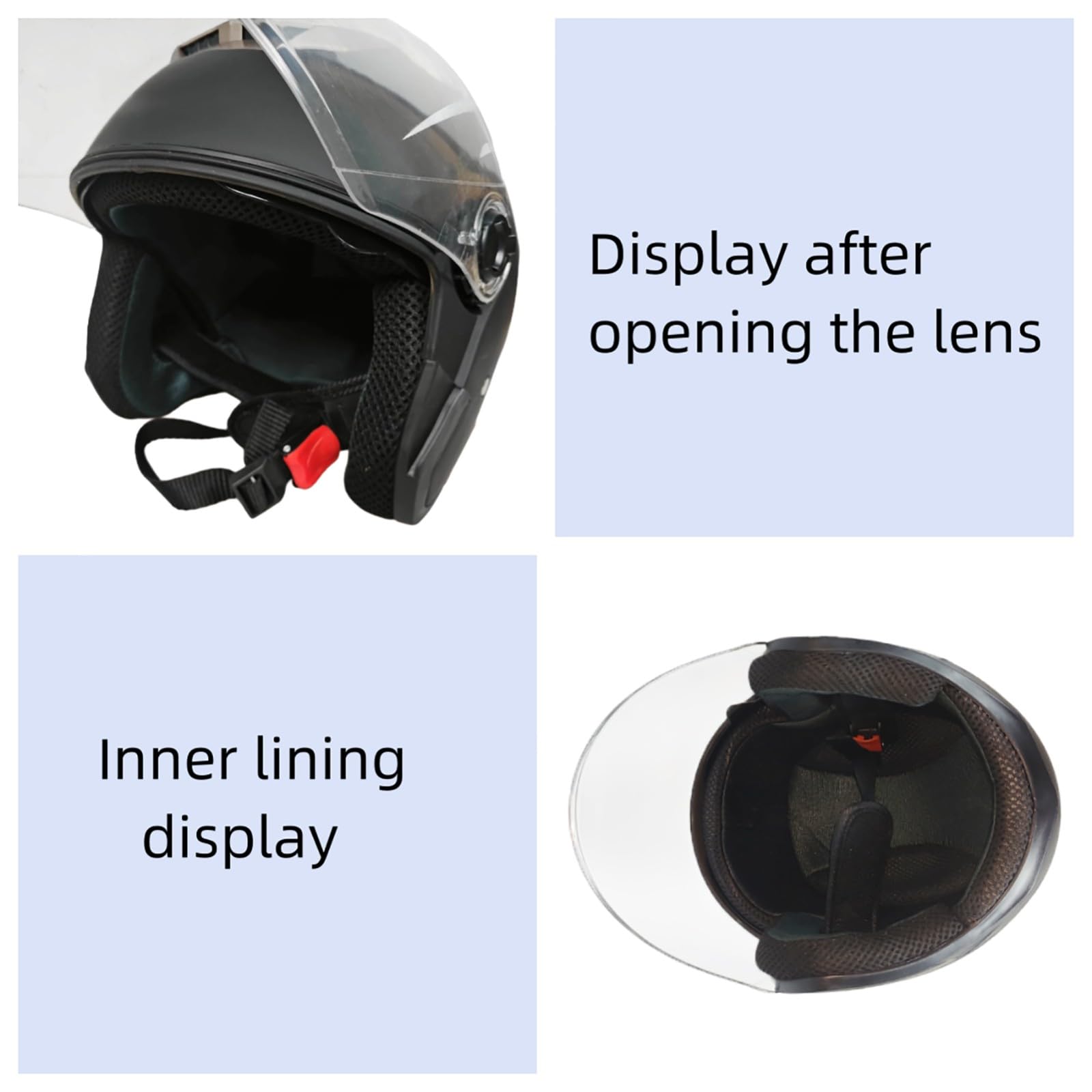 Otwarty kask motocyklowy ECE 22.06, zatwierdzony kask motocyklowy z podwójną wizjerem, unisex, do roweru szosowego, skutera, motoroweru