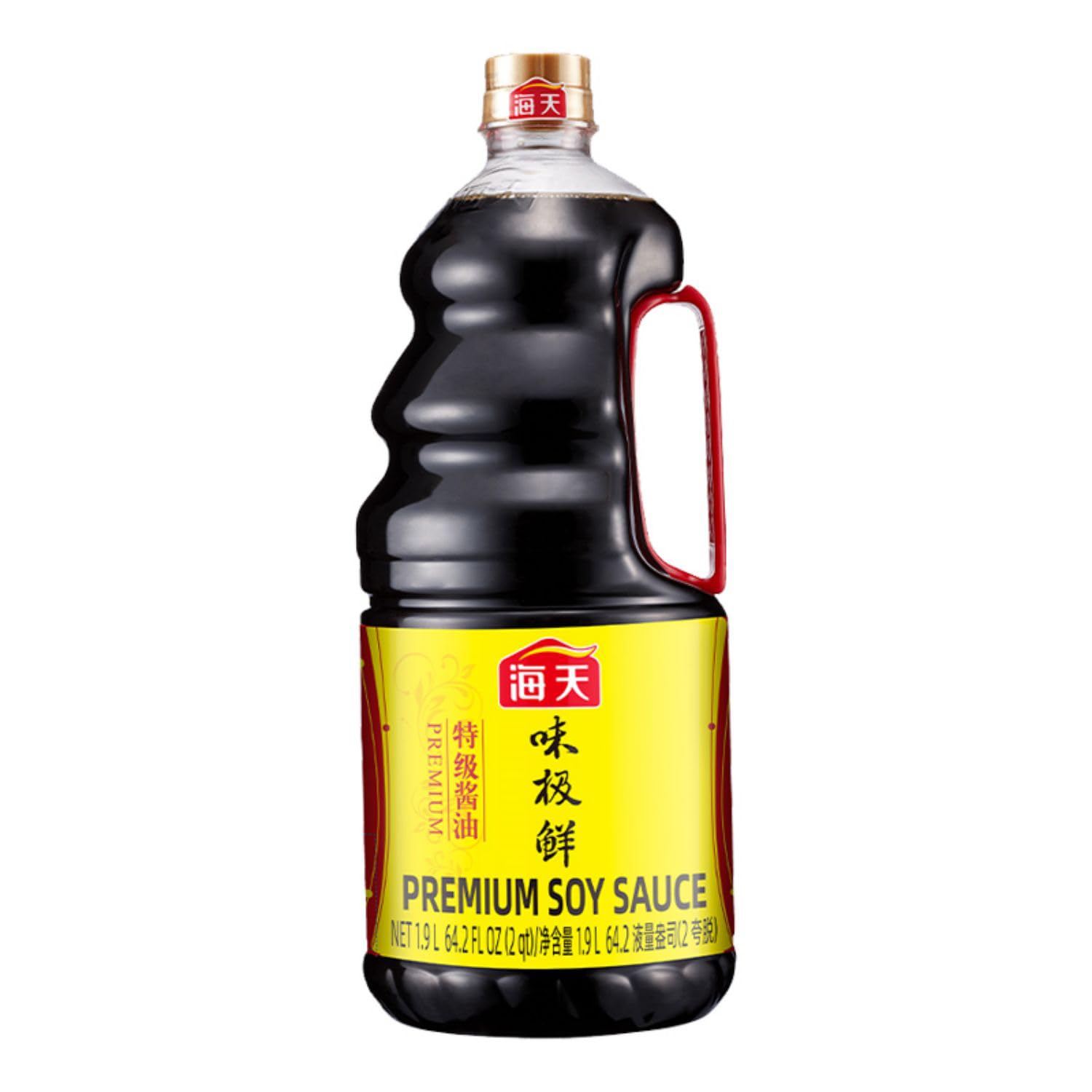 Haday Premium Soy Sauce 64oz(4.1lb), Traditionally Brewed Soy Sauce, 300 Years of Expertise in Crafting Soy Sauce, Non-GMO, Bean Aroma and Savory Flavor, China Time-honored Brand EXP NOV 17 2025