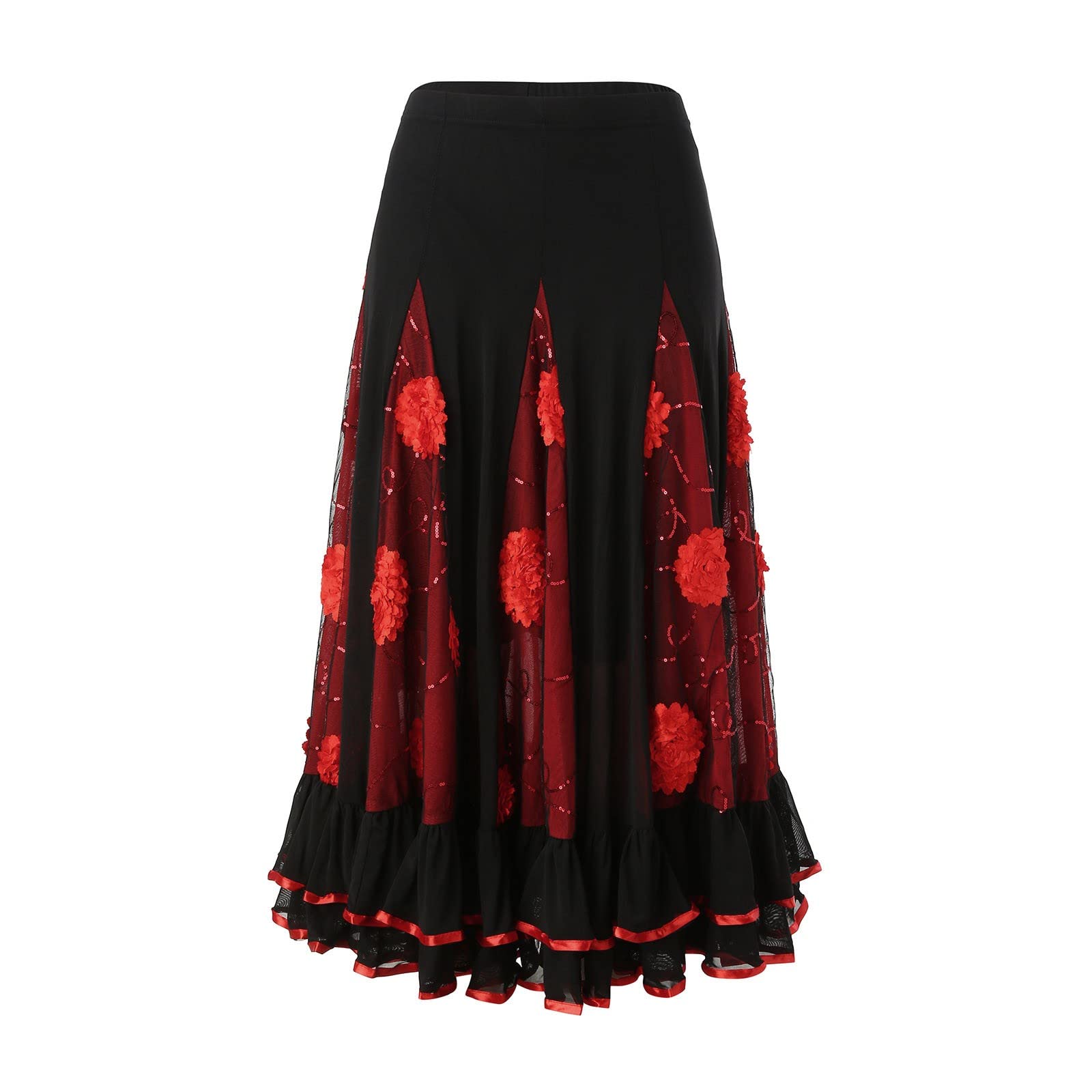Vestito da donna per carnevale, tutù, gonna a pieghe, abito da ballo, gonna da ballo, gonna da esercizio, gonna da donna