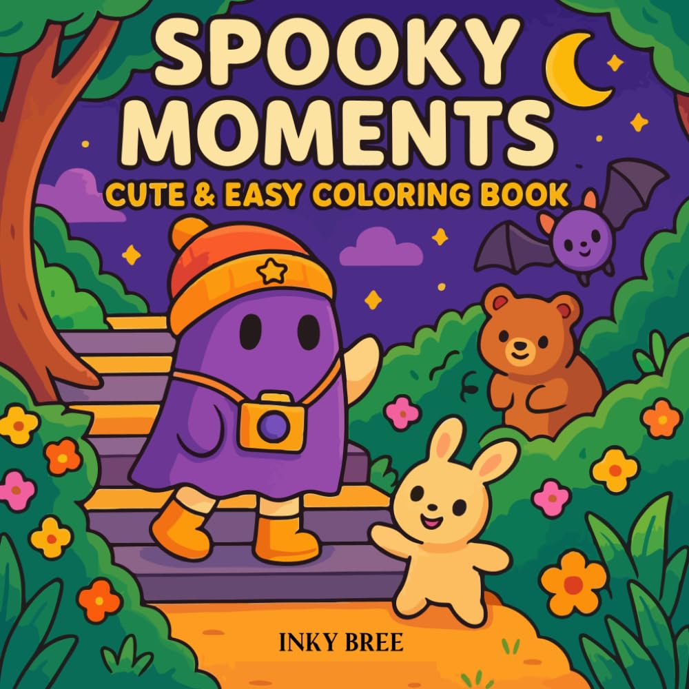 Spooky Moments: Cute & Easy Coloring Book
