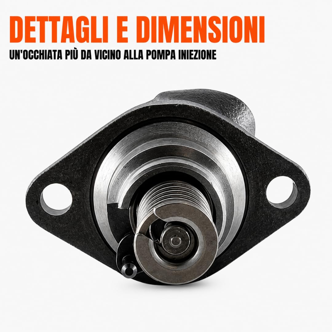 Pompa Iniezione Completa Compatibile per Motore Lombardini Diesel 6LD 360, 6LD 400, 6LD 435 per Motozappa e Motocoltivatore