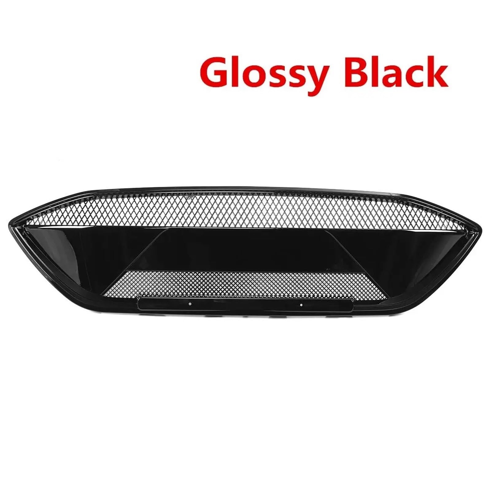2 Kolory Przedni Zderzak Samochodowy Grill Osłona Grilla Pasuje Do Forda Focus MK4 ST-line Model RS Style In The Grid 2019-2021 Osłona chłodnicy motocykla kratki samochodowej(Glossy Black)