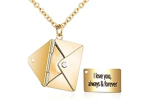 Personalized Envelope Locket Necklace: A Cherished Memory for Your Sweetheart
