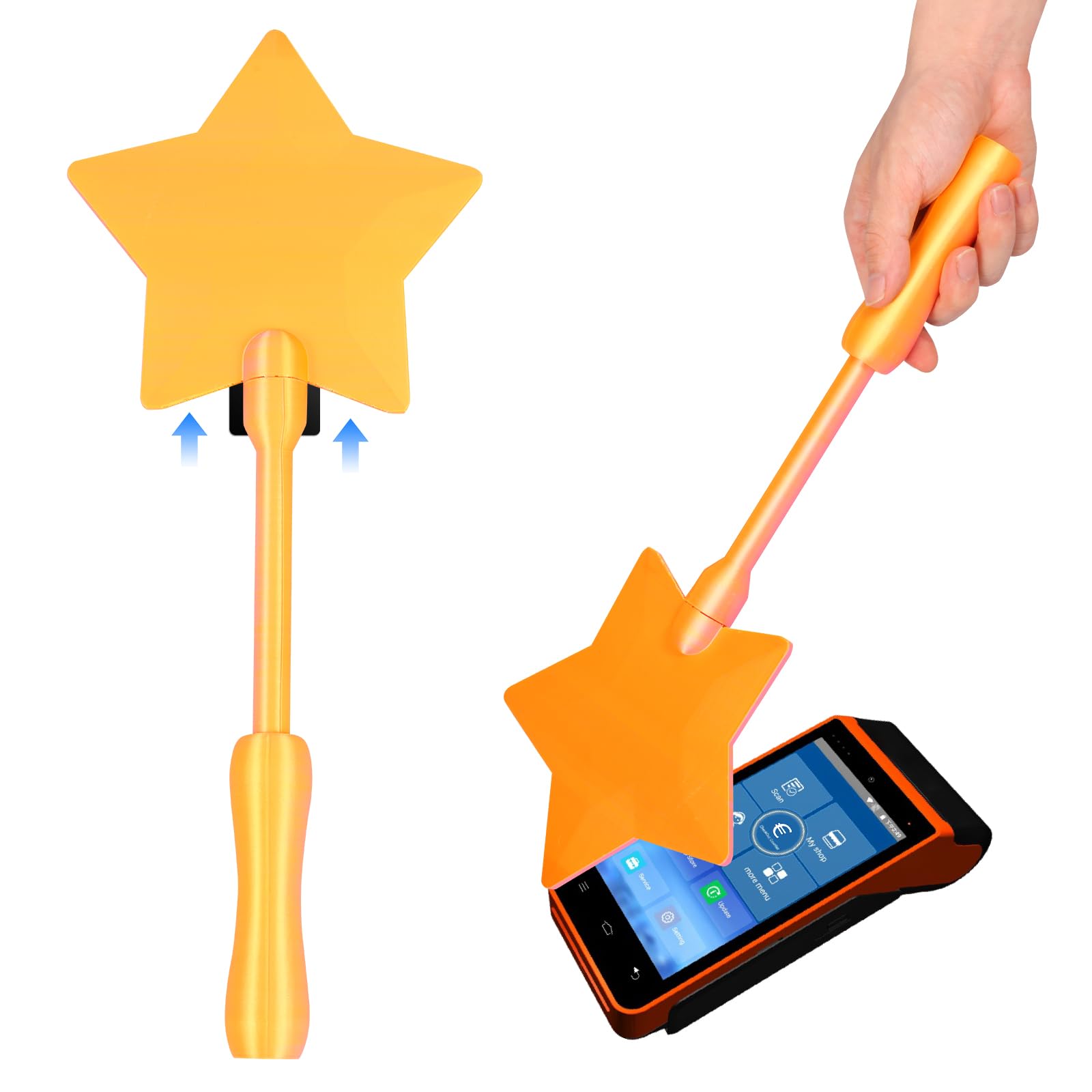 Fairy Wand Credit Card Holder - 3D Printed for Contactless Payment, Fun Tap to Pay Wands for Kids Adults, Tech Lovers, Cosplay & Magicians Unique Birthday Gift(Star)