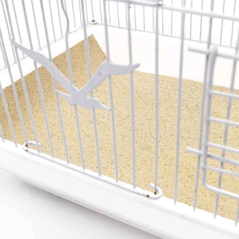 Kiespapier für Vogelkäfig, 27,9 x 43,2 cm, Vogelkäfig-Auskleidung, Papier, speziell für Vogelkäfig in Seesand, Papageienkäfig, Schleifpapier, Kissen, Haustier-Bettwäsche, Zubehör, 40 Stück