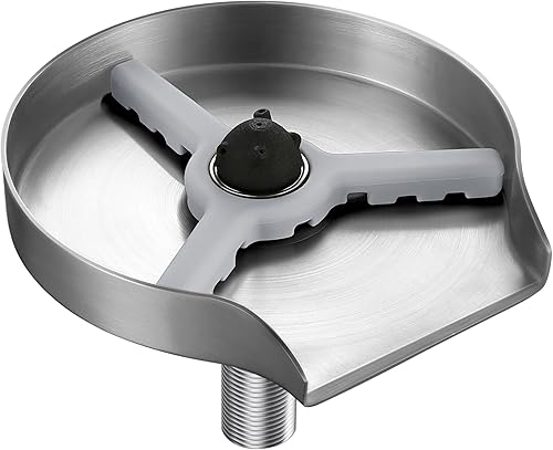 Enjuagadora de vidrio para fregadero de cocina, lavadora de tazas para fregadero, enjuague de tazas para fregadero con bandeja extraíble, 5 salidas