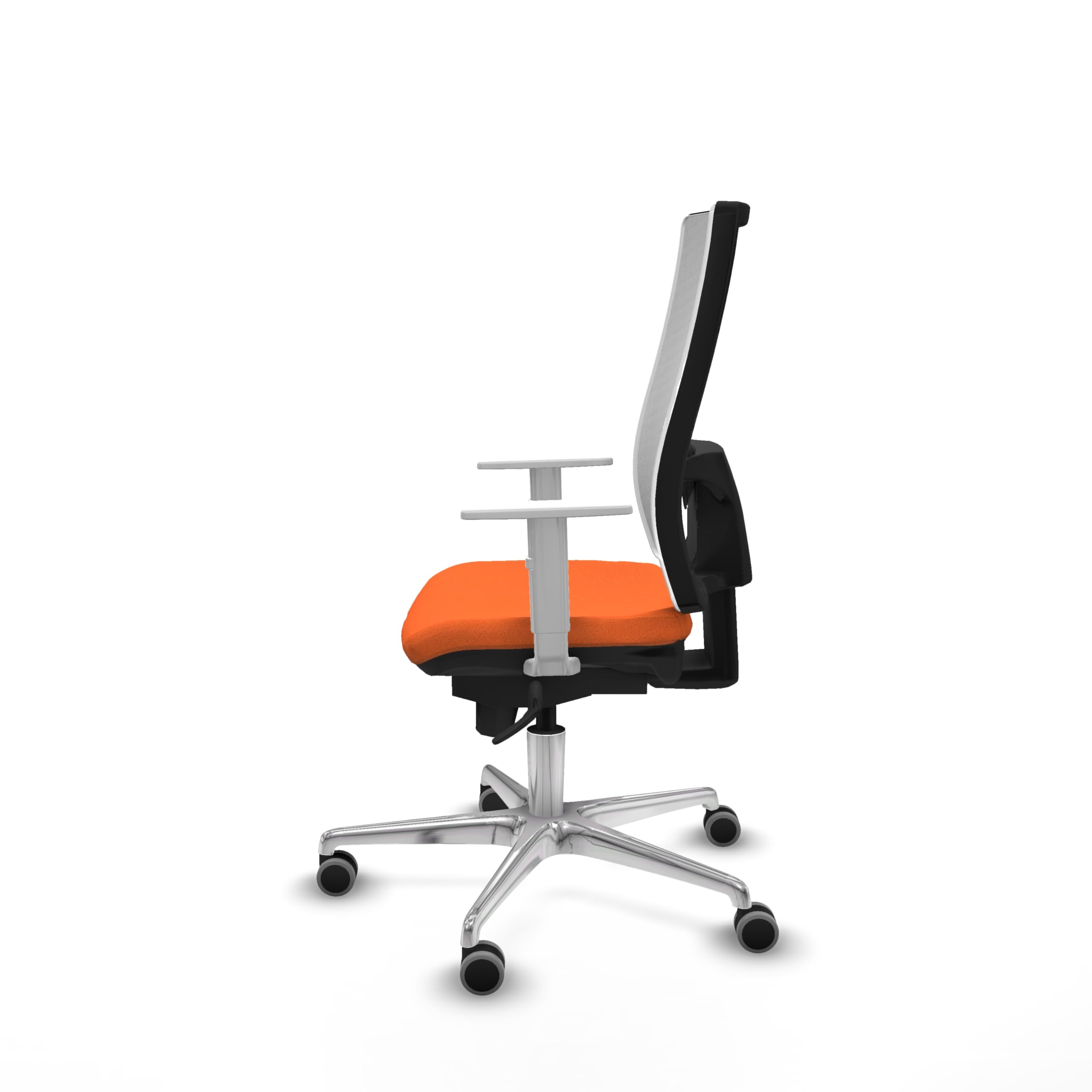 Piqueras y Crespo Horna: La Mejor Silla de Escritorio Calidad Precio con Respaldo Regulable en Altura, Apoyo Lumbar L1D, Brazos Blancos y Mecanismo sincro 5 Posiciones