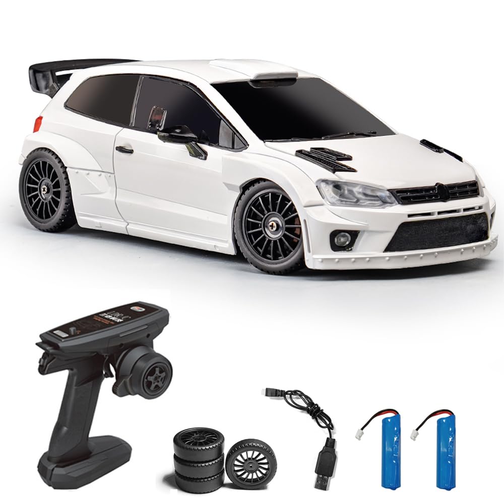 Dodoore 1/28 RC Drift Cars, 4WD 2.4GHz High Speed Racing Car with Cool Lights and Extra Drift Tires, Fast RC Car Gifts for Teen Adults