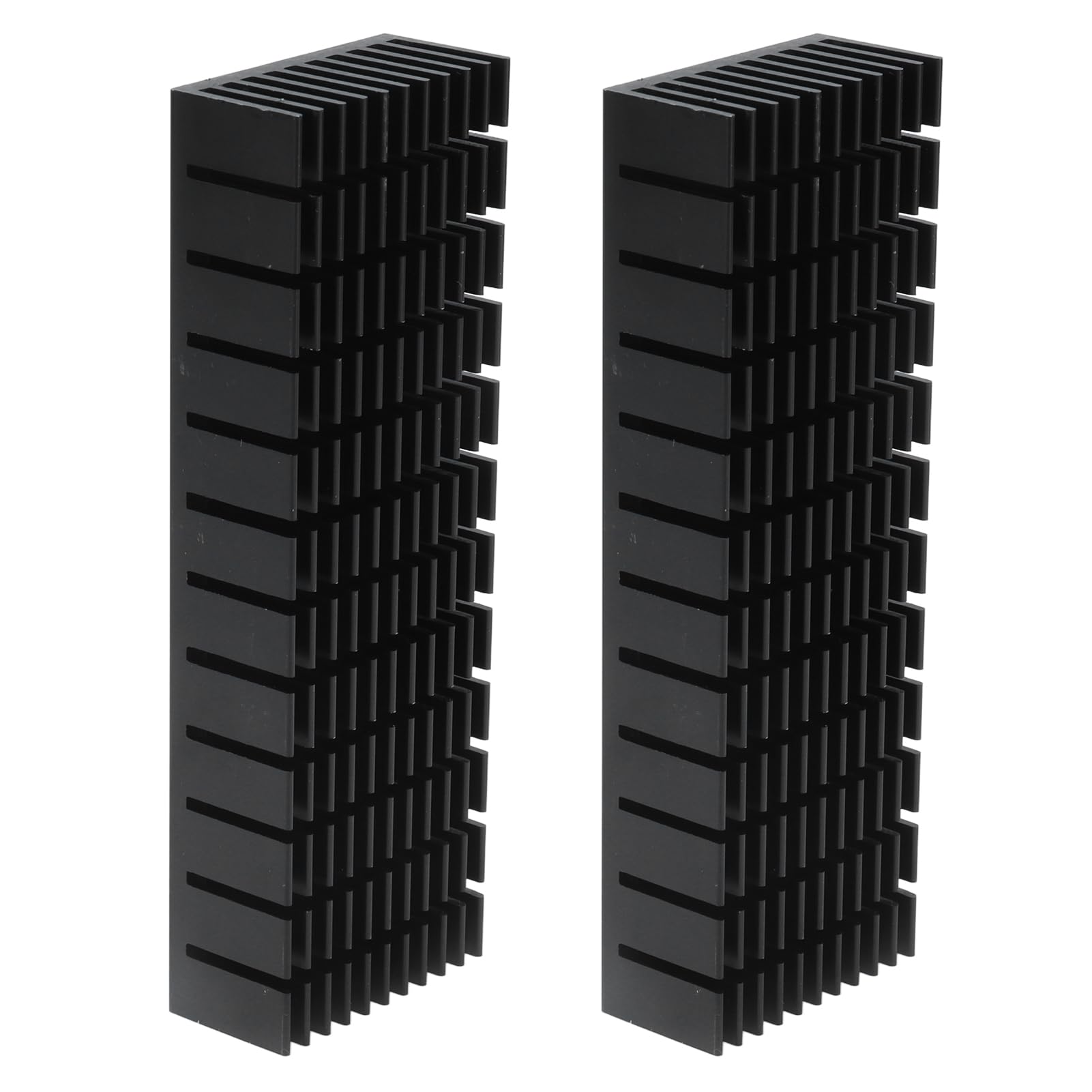 dissipatore di calore di raffreddamento di allumin Confezione da 2 alette di raffreddamento in alluminio 120x40x20 mm for GPU chipset elettronico(With back glue)