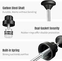 Vista 5 de Thorstone Bomba Manual de Extractor de Líquido Automotriz de 200cc, Jeringa de Cambio de Aceite con 2 Tubos de Succión de PVC de 22cm