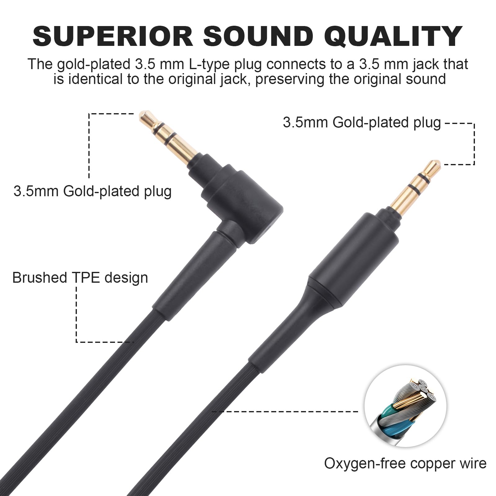 Sony Xm4 Sony Gold Wireless Headset Aux Cord Shop Replacement Cable For  Sony XM5, XM4, XM3 Headphones Dick Smith