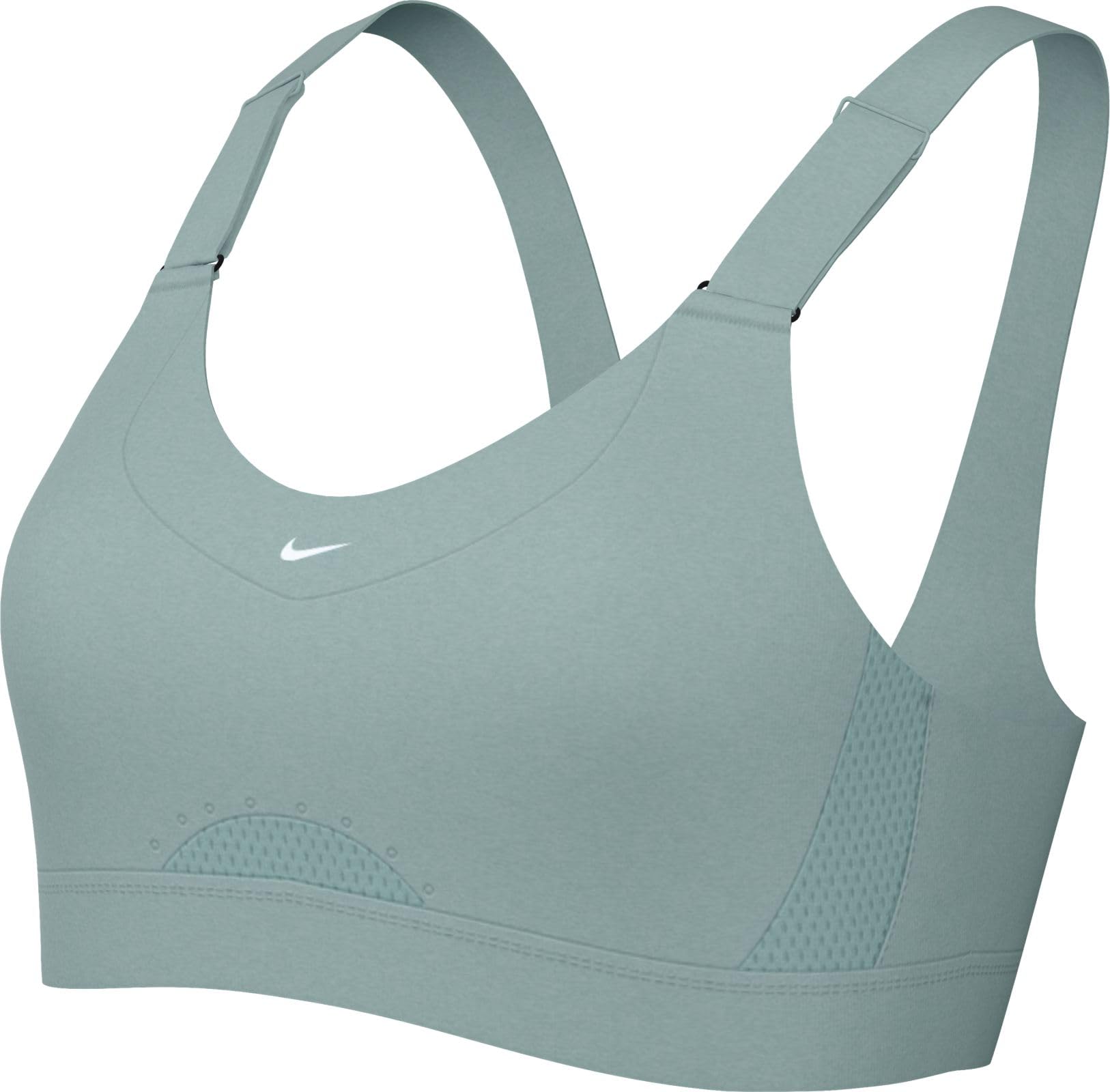 NIKE DD0430-309 W NK DF Alpha Bra Sports Bra Women's Mineral/Mineral/Mineral/White Size MC-E