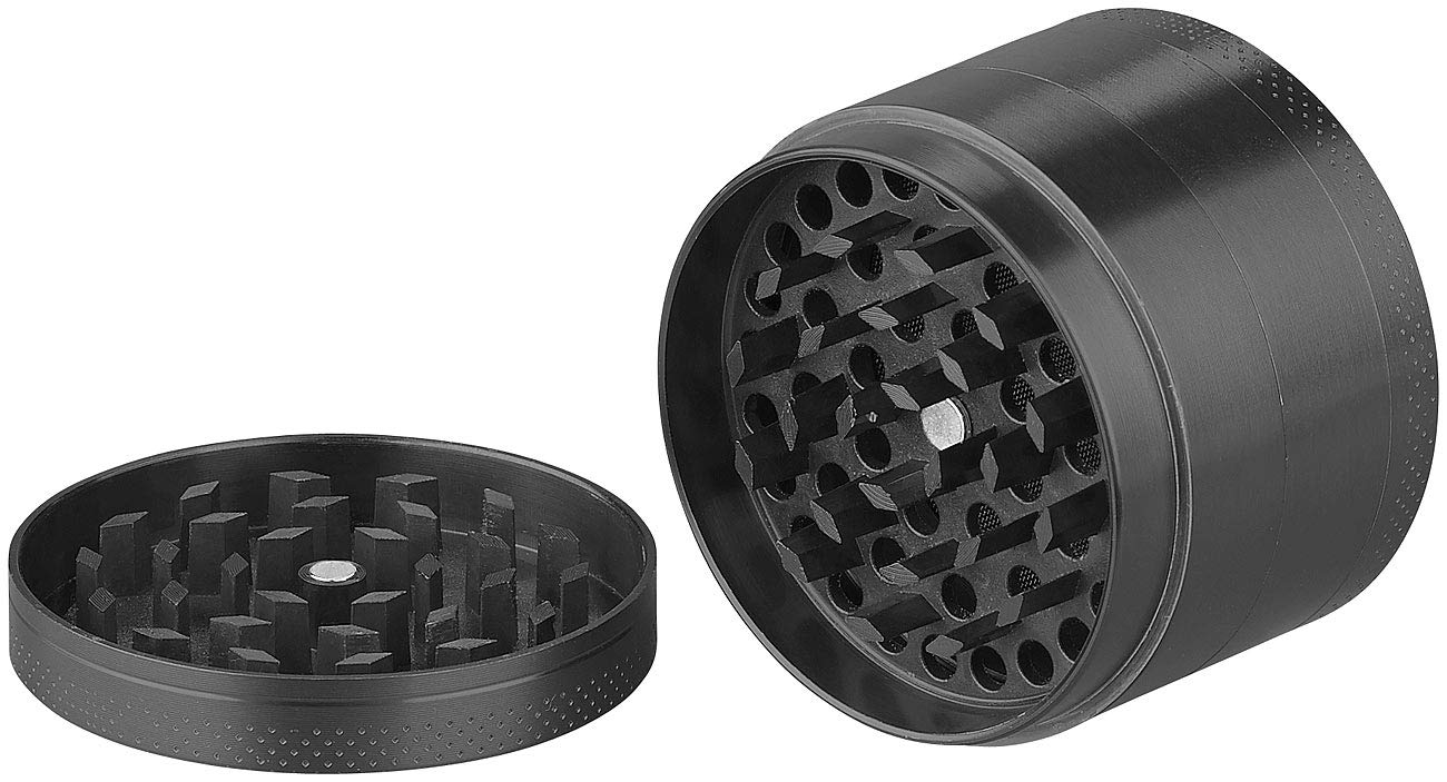 Duvence Gewürz Grinder: Manueller Zerkleinerer für Tabak, Gewürze und Kräuter, Ø 50 mm, fein (Tabak Grinder, Kräuter, Kaffee)