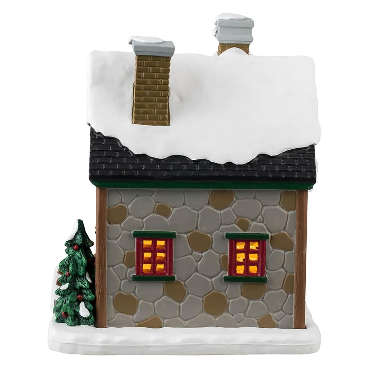 LEMAX Edificio illuminato led "Winter's Haven Café" in porcellana H15 x 17,1 x 13,6 cm