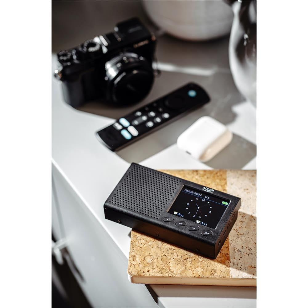 Adler AD 1198 UKW-Reiseradio FM 87,5 108 MHz RDS, bis zu 20 Sender, Bluetooth, mit LCD-Display, Analog Digital