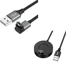AGVEE Angled 90 Degree Charging Cable and Thin Dock for Garmin Smart Watch