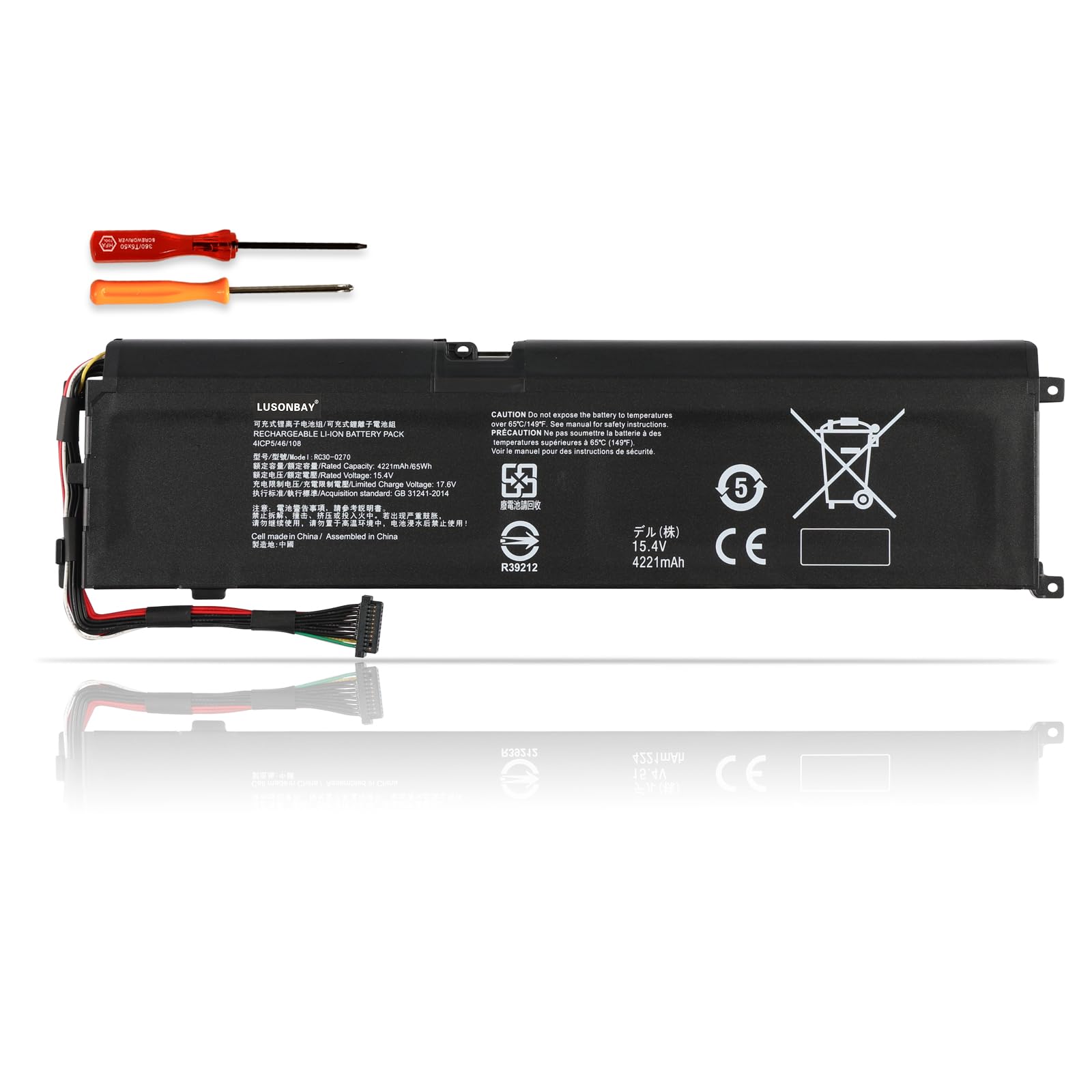 Sponsored Ad – RC30-0270 Laptop Battery Replacement for Razer Blade 15 Base Stealth 2018 2019 Series Notebook RZ09-02705E75-R3U1 RZ09-0300 RZ09-03006 RZ09-03009 RZ09-03006E92 RZ09-03009E97 15.4V 65Wh