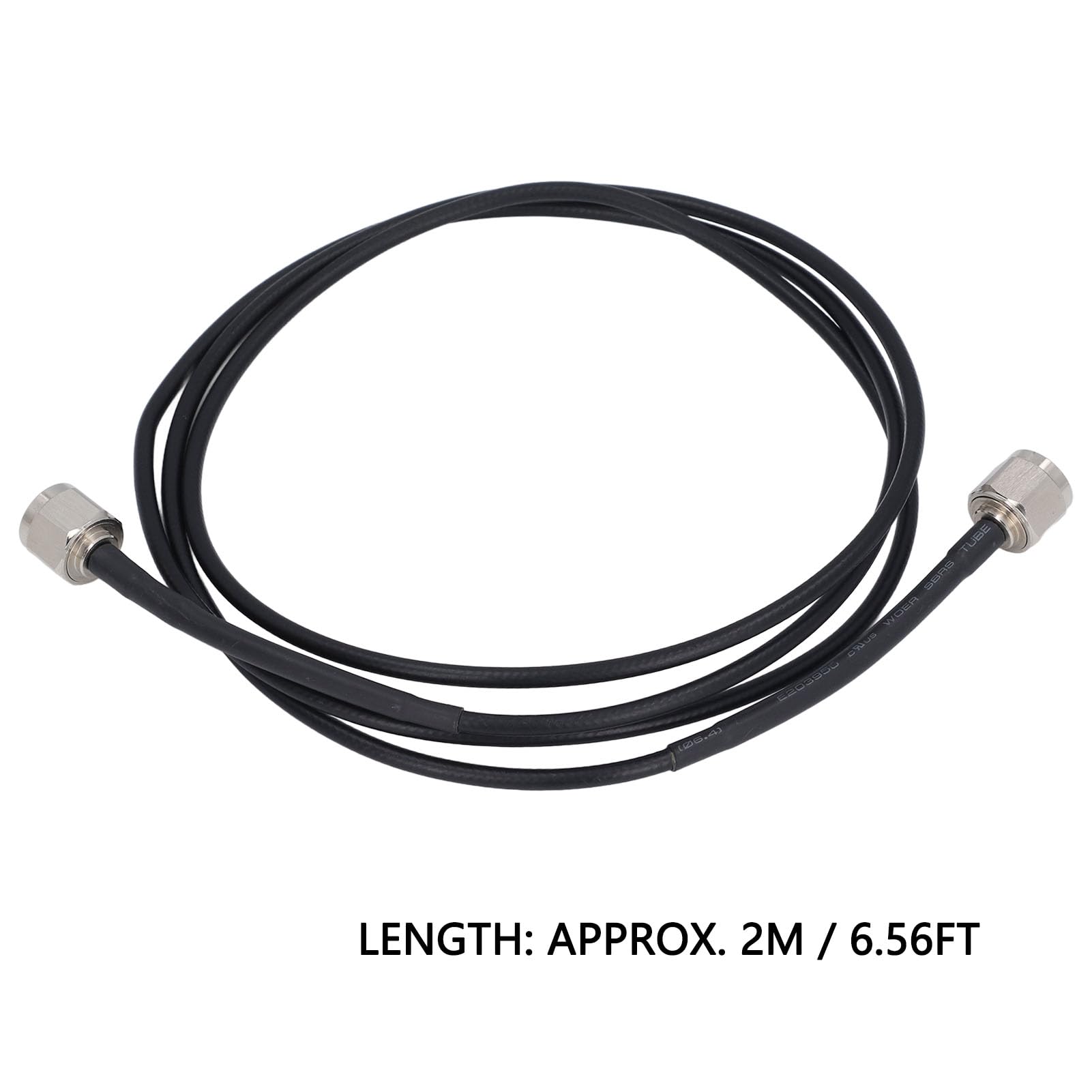 Câble d’extension coaxial N mâle vers N mâle, câble RF de type N pour connexion d’antenne, faible perte LMR200 2 m (6,56 pi) avec gaine en PVC étanche pour systèmes 50 Ohms