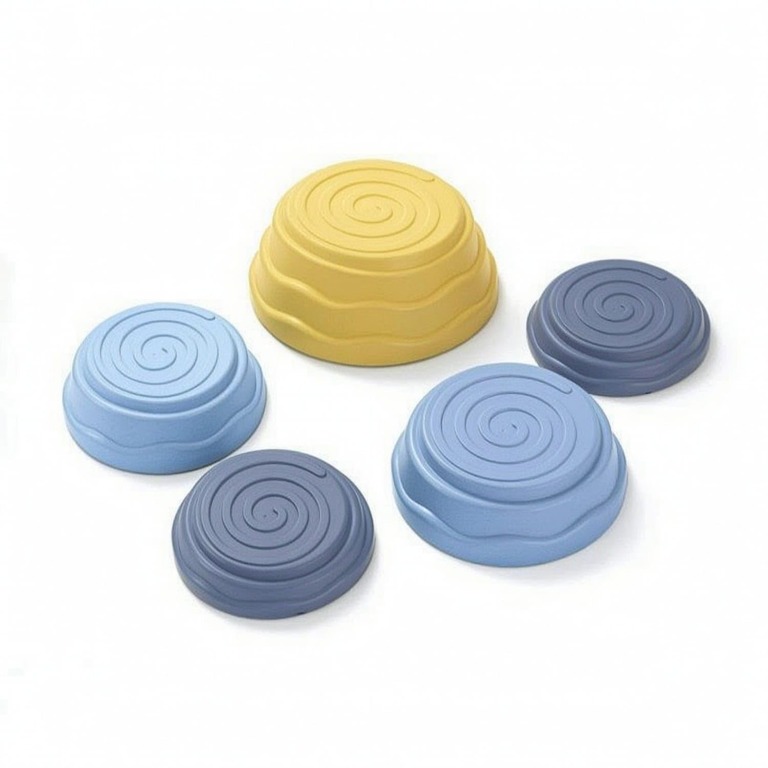 5 Pieces Molded Stepping Stones with Non-Slip Bottom Low-Height Stepping Stones with Anti-Slip Pads Thickened Toy Sensory for Children, Toddlers, Playroom, 5 PIECE, Morandi Pro-image-24