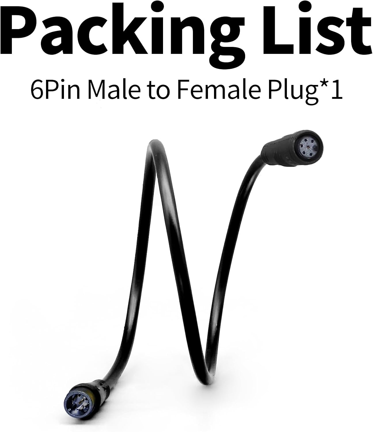 Ebike Extension Cable 2/3/4/5/6 Pin Waterproof Plug Female to Male for Electric Bicycle Motorbike Mid Drive/Hub Motor Conversion Kit Light/Throttle/PAS/Display/Shift Sensor Signal Line