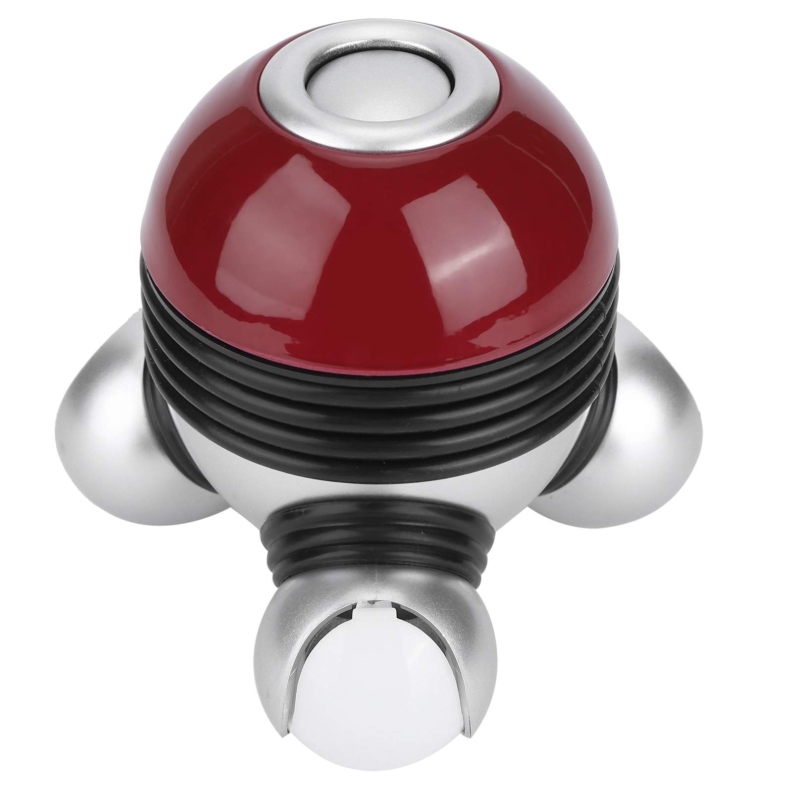 Mini-masażer do ciała Przenośny masażer ręczny wibracyjny masażer ciała z świetlnym diodami LED do łagodzenia bólu głowy, szyi i nóg (czerwony)