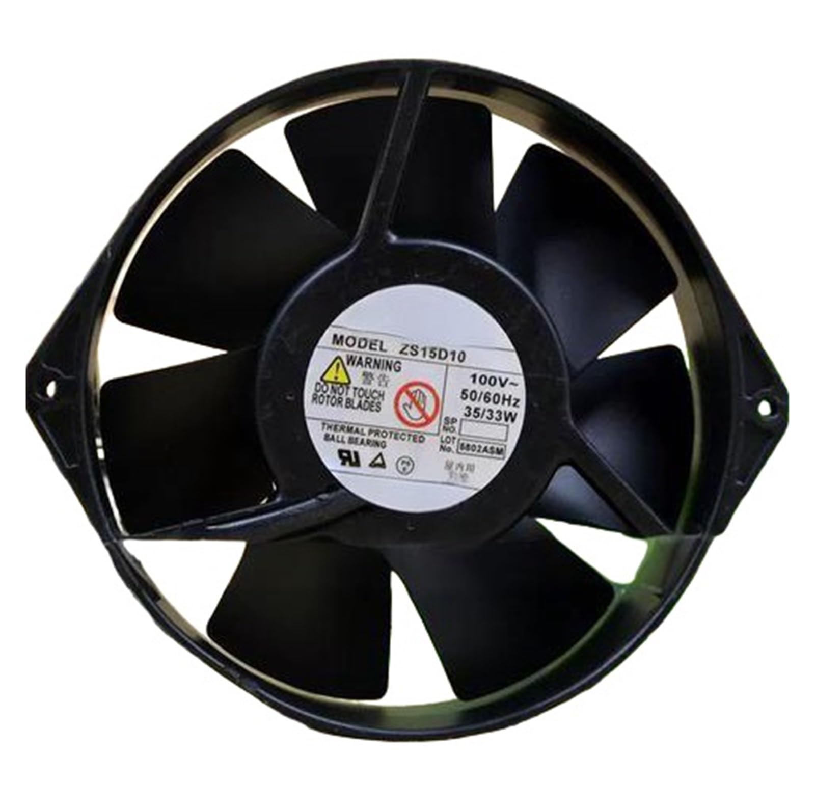 YMUGUEGH ZS15D10 AC 35/33W 172x172x38mm 2-Wire Cooling Fan