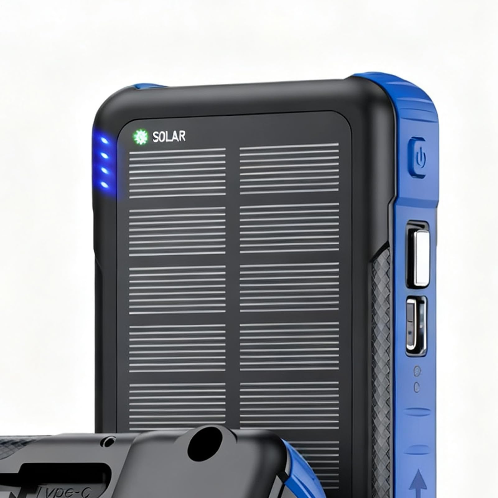 Caricatore Solare Power Bank Batteria da 20000mAh per Sopravvivenza | Batteria Portatile Solare Con Manovella Manuale Per Uso Esterno per Viaggio Pesca Campeggio Escursionismo Viaggio Zaino in