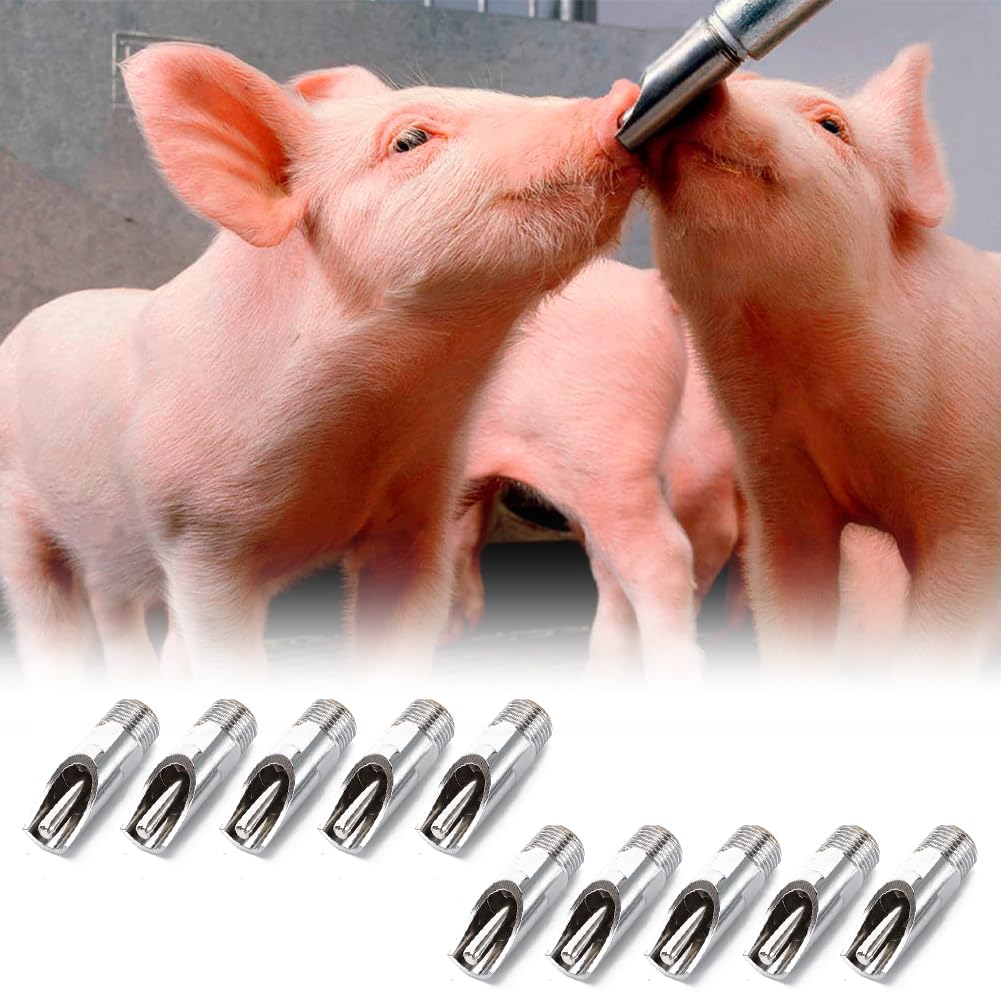 Pig Nipple Waterer Stainless Steel Automatic for Piglets Hog Farm Accessories