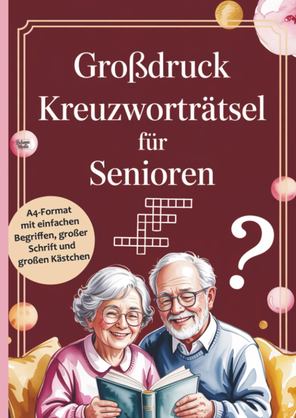 Großdruck Kreuzworträtsel für Senioren: A4-Format mit einfachen Begriffen, großer Schrift und großen Kästchen