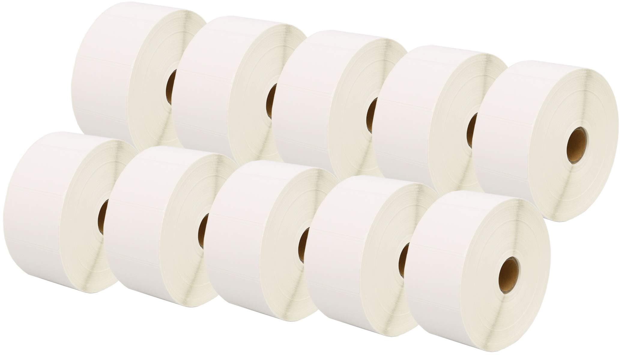 10 Compatible Rolls 52mm x 38mm White Direct Thermal Labels for Zebra GK420d GK420t GC420d GX420d GX420t GC420t GX430t GT800 LP2844 TLP 2844 Citizen CL-S521 CL-S621 CL-S631 (1000 Labels per Roll)