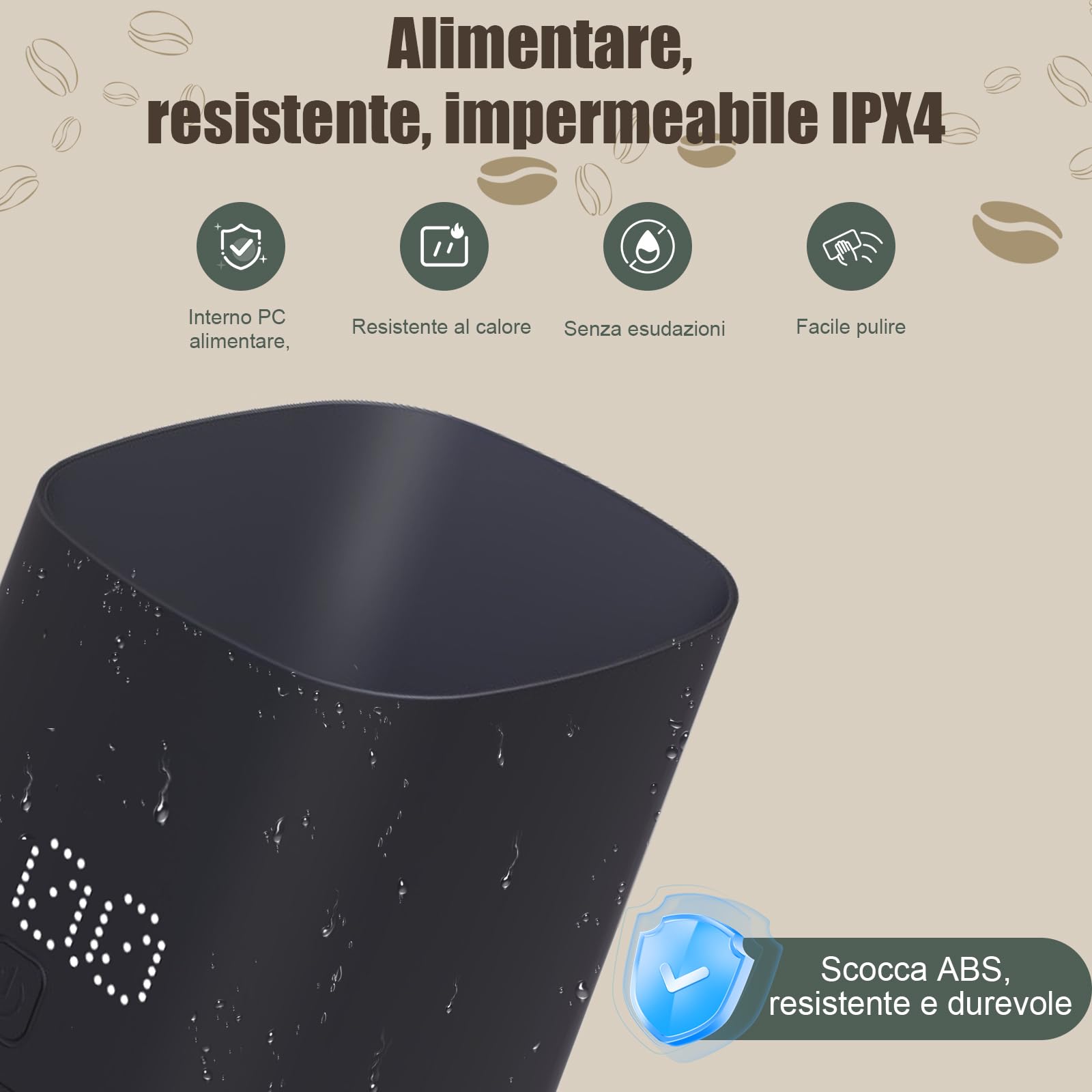 Bilancia di Precisione per Caffè | Misurazione Ultra-Precisa per Espresso, Precisione 0,1 g, Durata della Batteria: 60 Giorni | Bilancia con Display adatta per Caffè Espresso,Chicchi di Caffe, Spezie