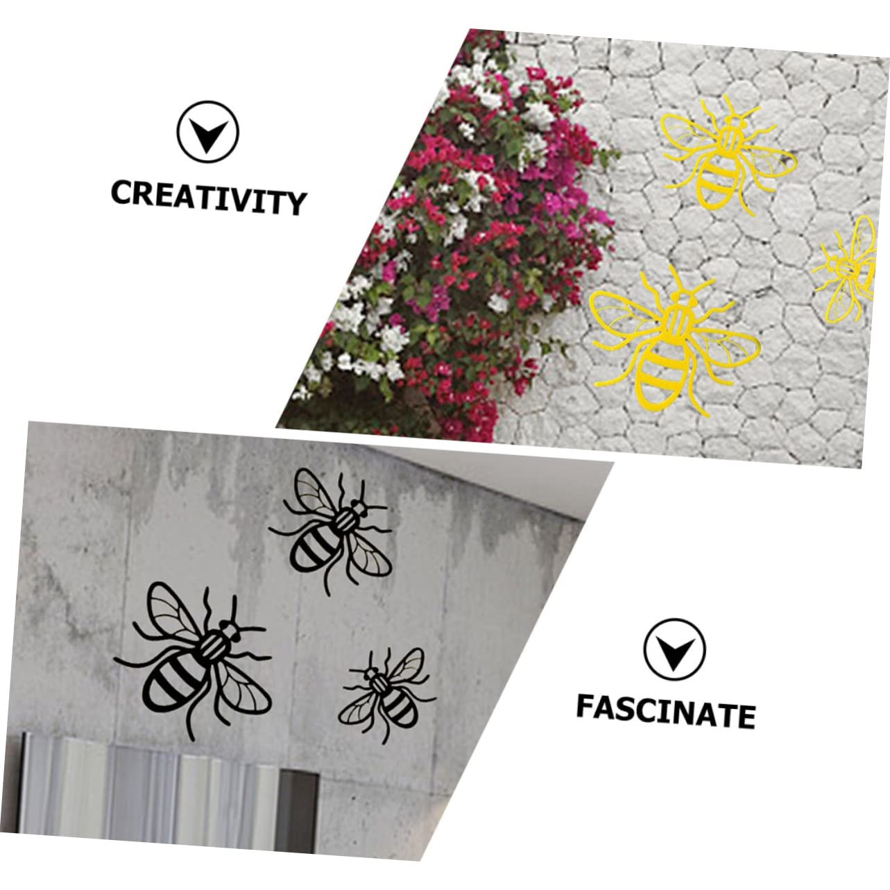 24pezzi Adesivi Decorazioni Autoadesive Set Dorati Facili Installare Su Lisce Come Finestre e Soffitti