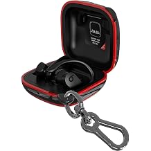 Kapak Uyumlu Powerbeats Pro K l f, Beats Powerbeats Pro 2020 i in Tam Koruyucu Darbeye Dayan kl  Kaymaz Silikon K l f Siyah Kenar+K rm z