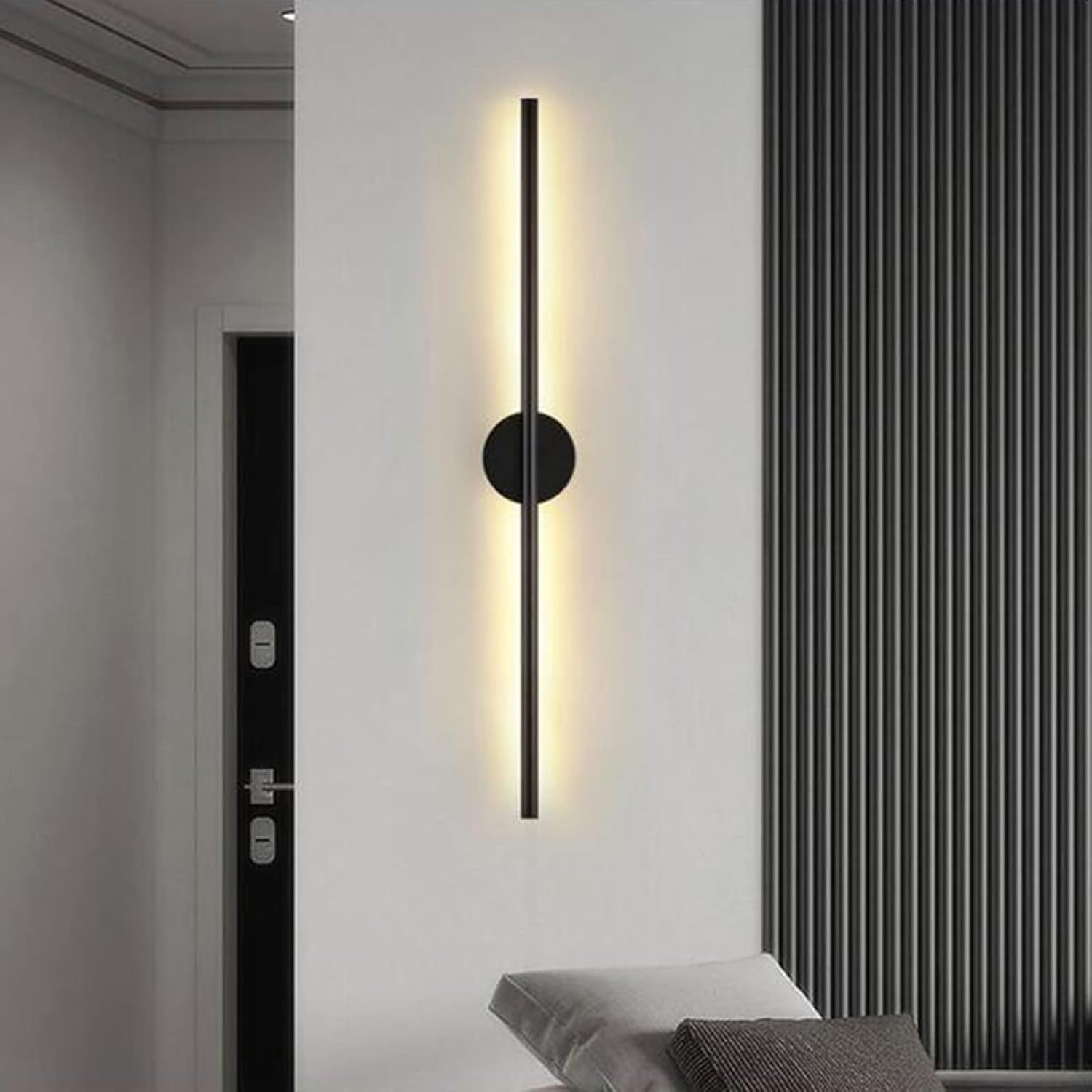 seamtop Strip Lights for Wall, Light, Panel with Touch Switch, Dimmable, Cuttable(Black1,100cm)
