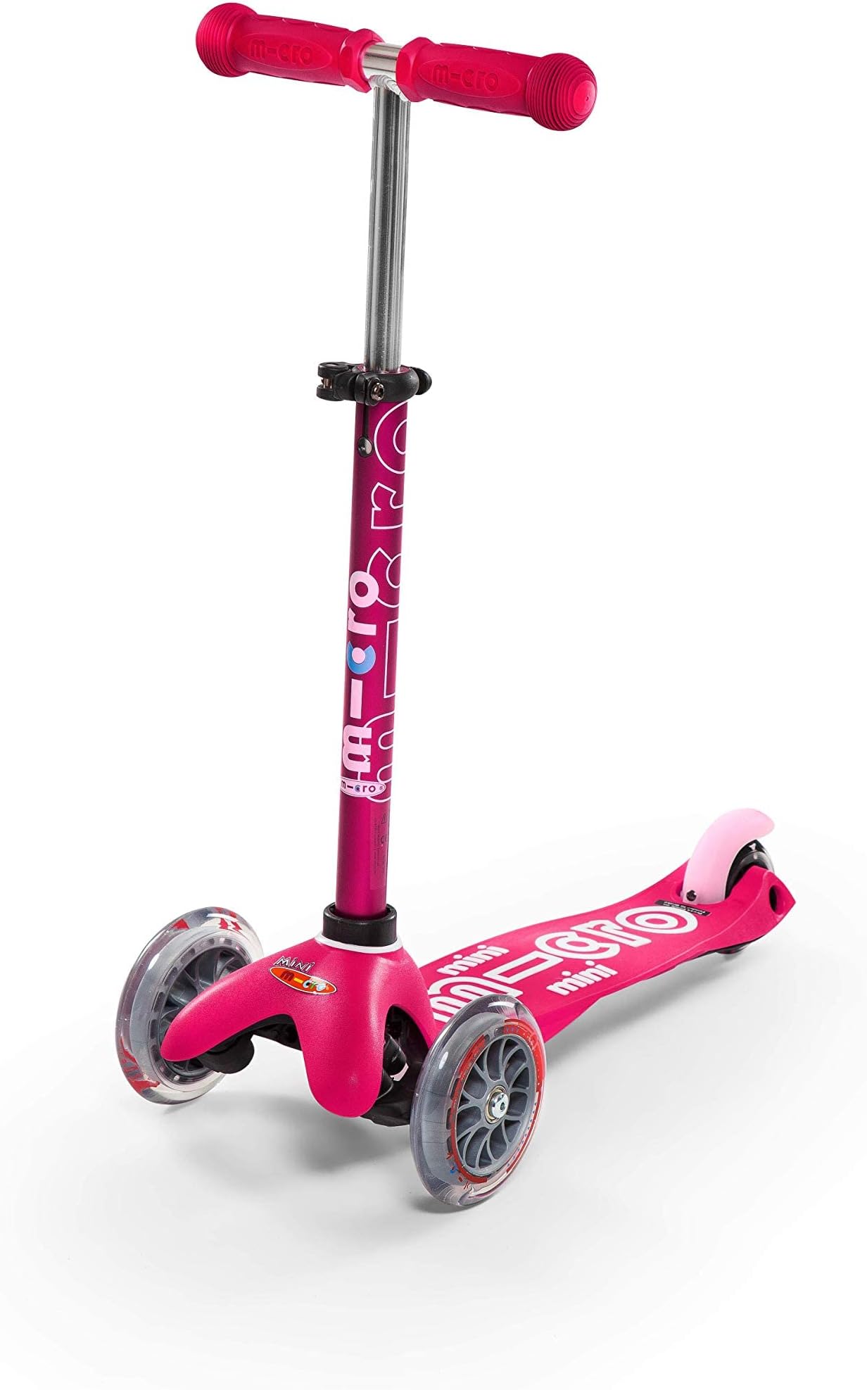 - Micro Kickboard | Mini Kids Scooter for Ages 2-5 | Children up to 110 lbs | 3 Wheel Lean-to-Steer Design | Adjustable T Bar | Smooth Ride PU Wheels | Swiss Design (Pink)