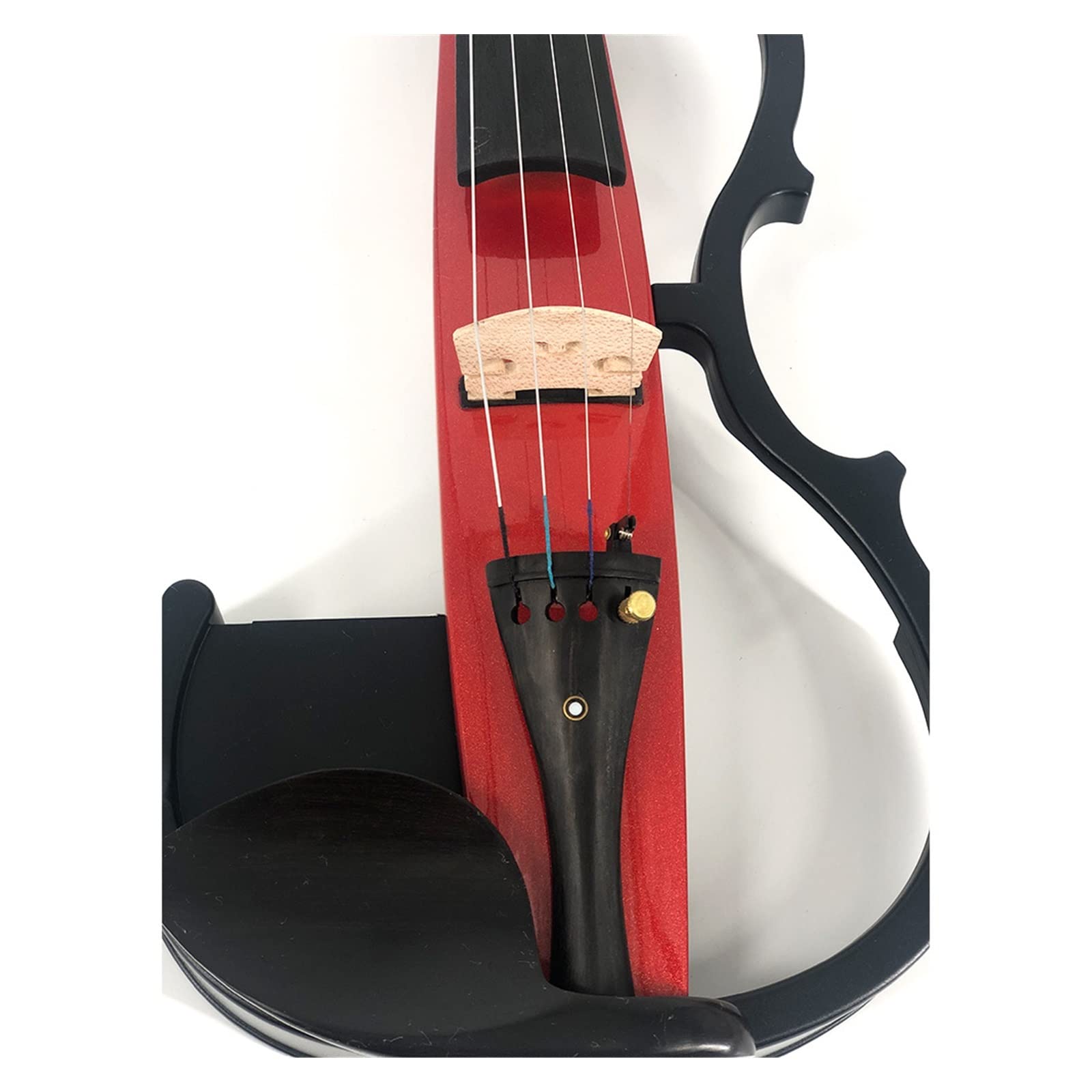 Strumento Musicale per Violino Elettronico Professionale Rosso per Principianti con Set di Accessori per Cuffie con Cavo Violini per Studenti
