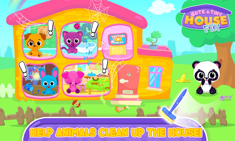 Cute & Tiny House Fix - Mini Home Repair & Cleanup with Baby Pets - App on Amazon Appstore