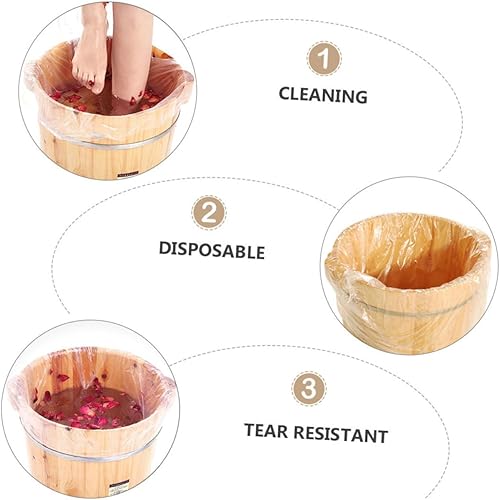 Miniatura 4 de 140 piezas de forros de plástico para lavabo de pies para bañera de pie iónico, revestimiento de baño de pies, pedicura, accesorios de spa