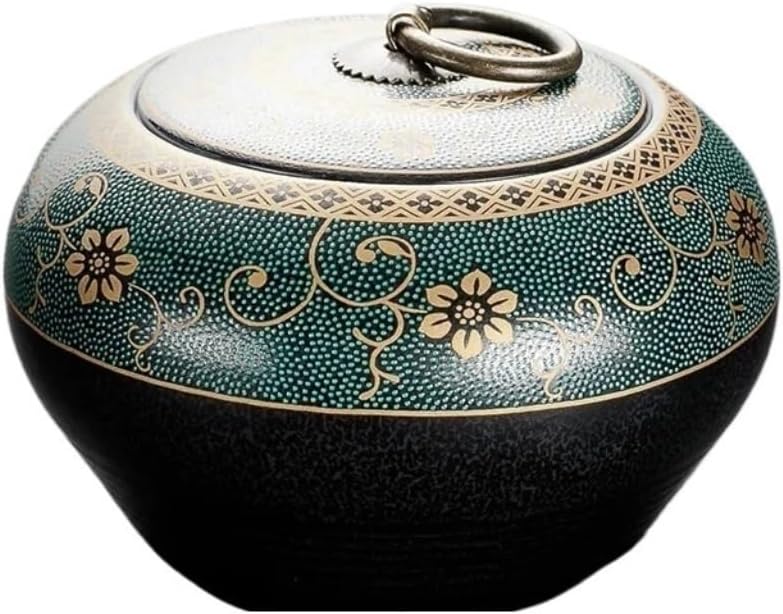 SONGCHAO Sugar Jar Ceramic Storage Jar Tea Jar Household Large Capacity Nut Kitchen Storage Jar with Lid Loose Leaf Tea Storage Jar Tea Canister (Color : A)