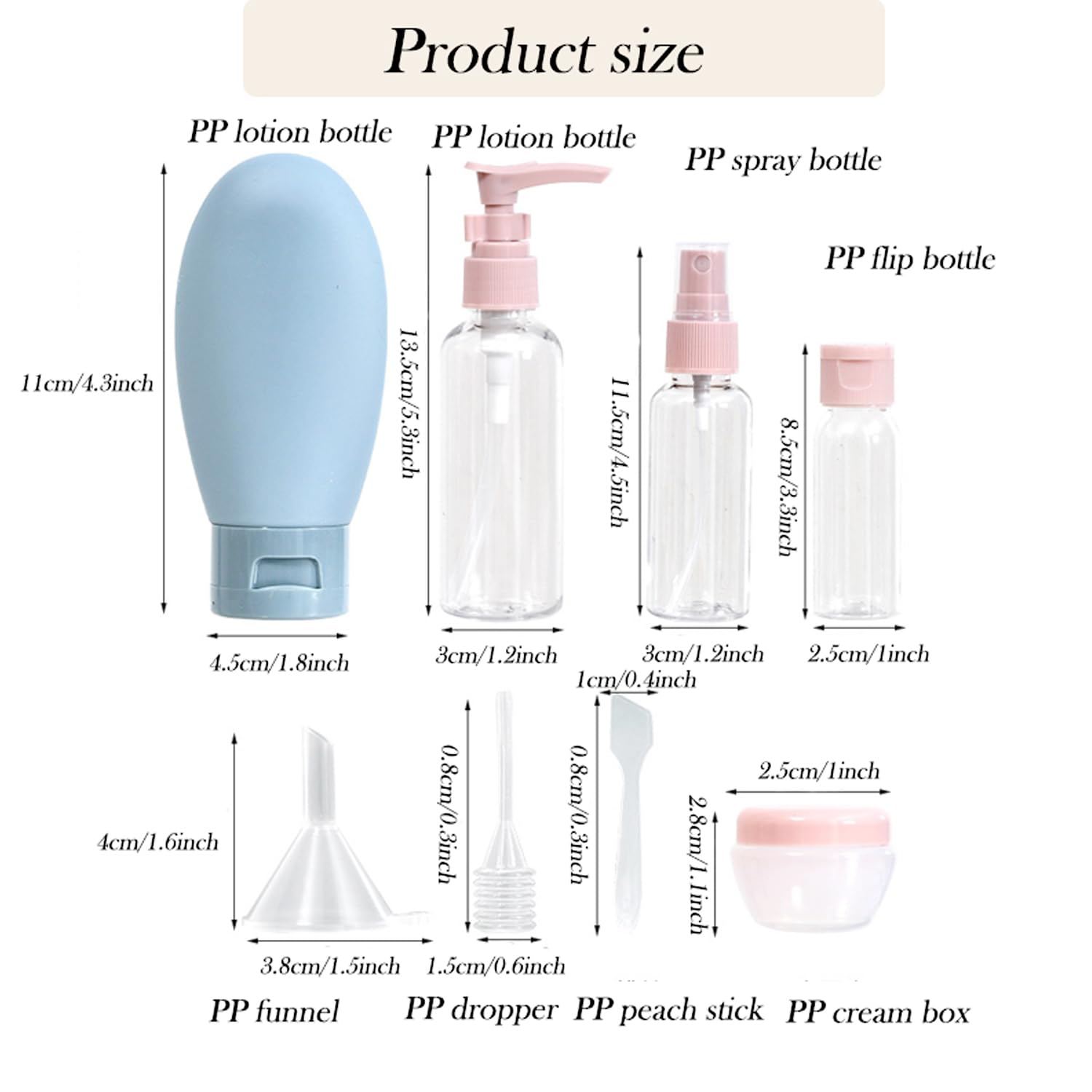 11-Piece Leakproof Travel Bottles Set, Reusable Squeezable Silicone Containers for Shampoo Conditioner & Toiletries, BPA-Free - Image 2