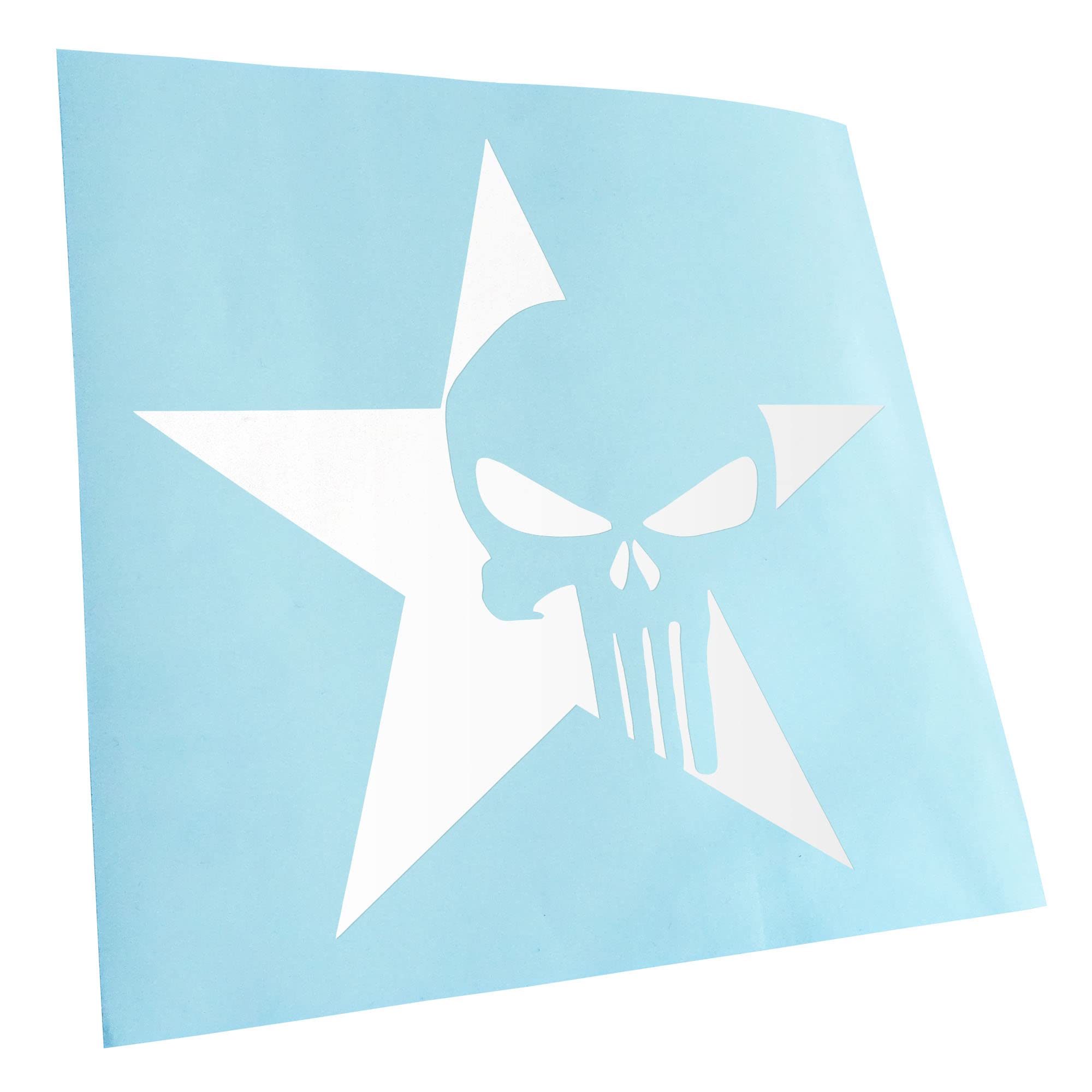 Kiwistar - Car Sticker - US Punisher Star Star Sticker for Car, Laptop, Bicycle, Truck, Motorcycle Multicolor JDM Decal Racing