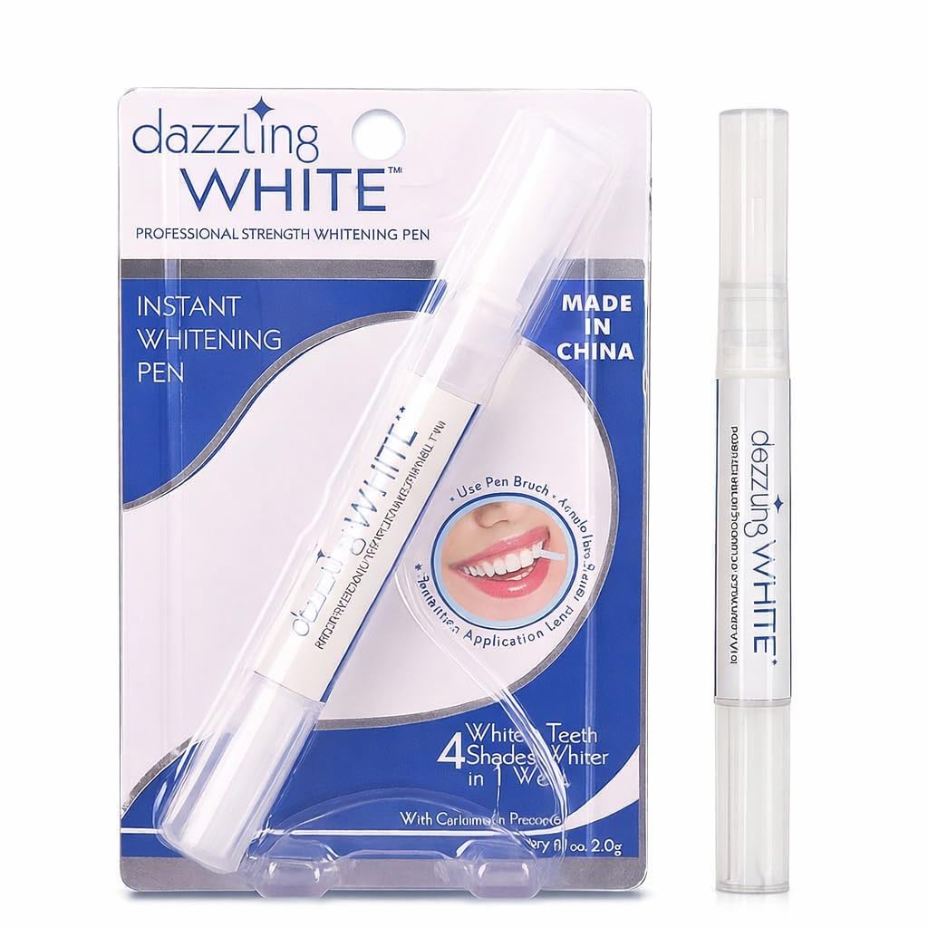 Teeth Whitening Pen & Gel, Leave On Teeth Whitening Treatment with Active Oxygen Technology, Whitens Teeth in 14 days, Removes Stains & Brightens Teeth, Enamel Safe Teeth Whitener