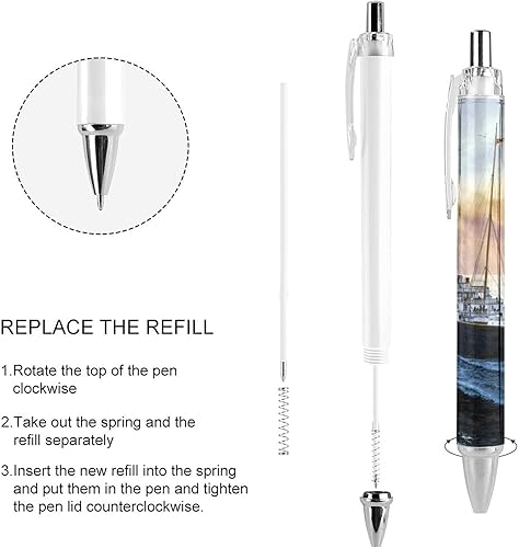 Miniatura 4 de Retro Titanic Famous Old Historic - Bolígrafo retráctil de tinta azul, bolígrafo de trabajo para hombres y mujeres, 2 unidades
