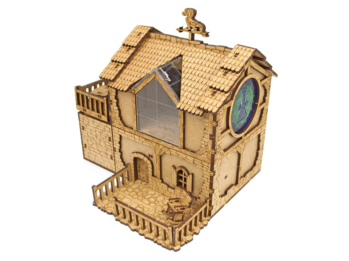 Towerrex Alchemist's Shop D&D Terrain, Town Buildings, Tabletop Battle Map, RPG Scenery for 28mm Miniatures, Wargaming Terrain Pieces, Accessories for Dungeons & Dragons, Pathfinder, Warhammer