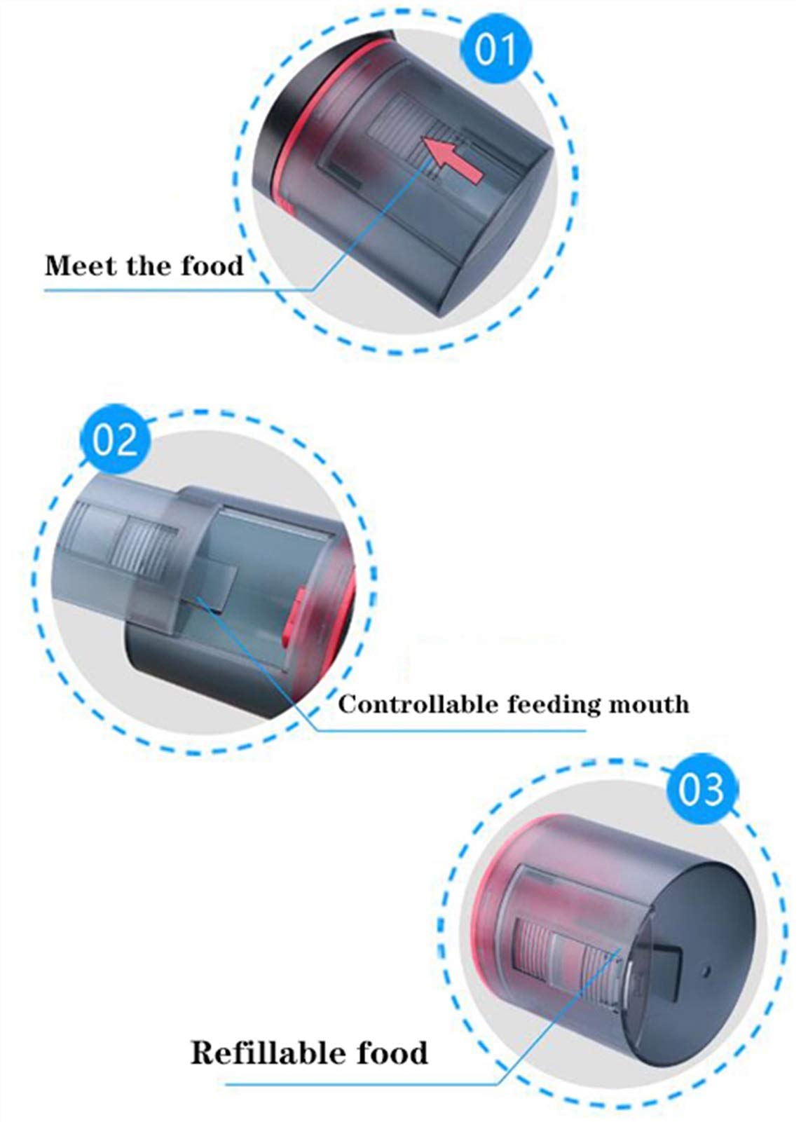Automatic Fish Feeder Distributori Automatici di Cibo per Aquarium Futterautomat carro armato Koi Tortoise Goldfish Piccolo alimentatore pesce alimentatore Shenhu acquario di Smart Timing Fish Tank au