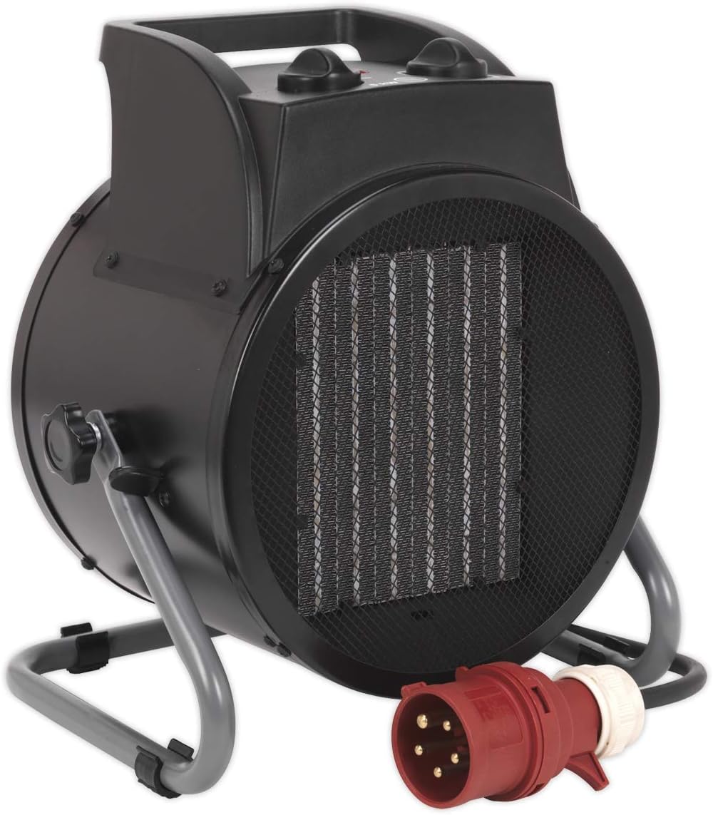 Sealey PEH5001 Industrial PTC Fan Heater, 5000W, 415V, 3PH, Black