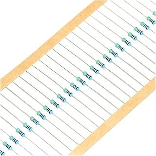 100pcs 2.2kOhm Metal Film Resistor, 1Percent Tolerance 0.5W Fixed Resistor, for Electronic Projects and Experiments TMP1105