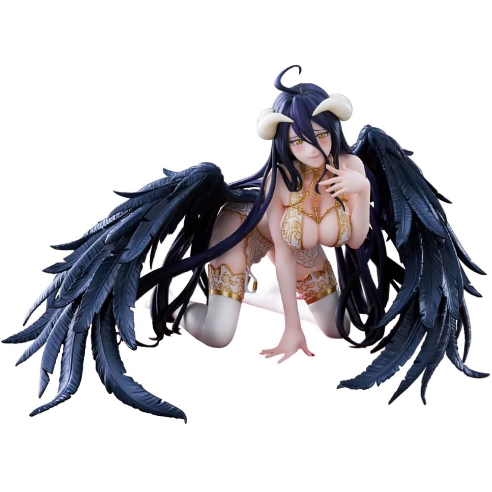 Zhongkaihua Albedo Figure Kneeling Nightwear Ver 15CM PVC Model Albedo Statue Anime Girl Desk Decor Collection Ornament Gift For Fans — image 1