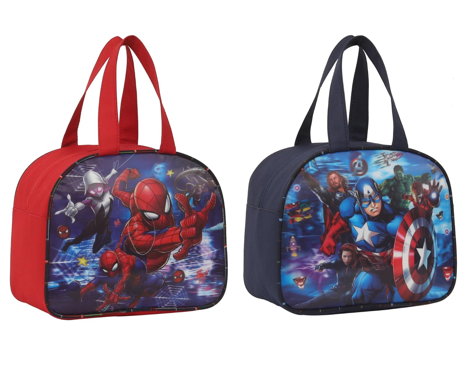 STRONG LIFE Polyester Tiffin Picnic Work School Office Lunch Bag for Kids with Water Bottle Holder Pack of 2 (Red+Blue) (B0CTQDWMLC) Amazon Price History, Amazon Price Tracker