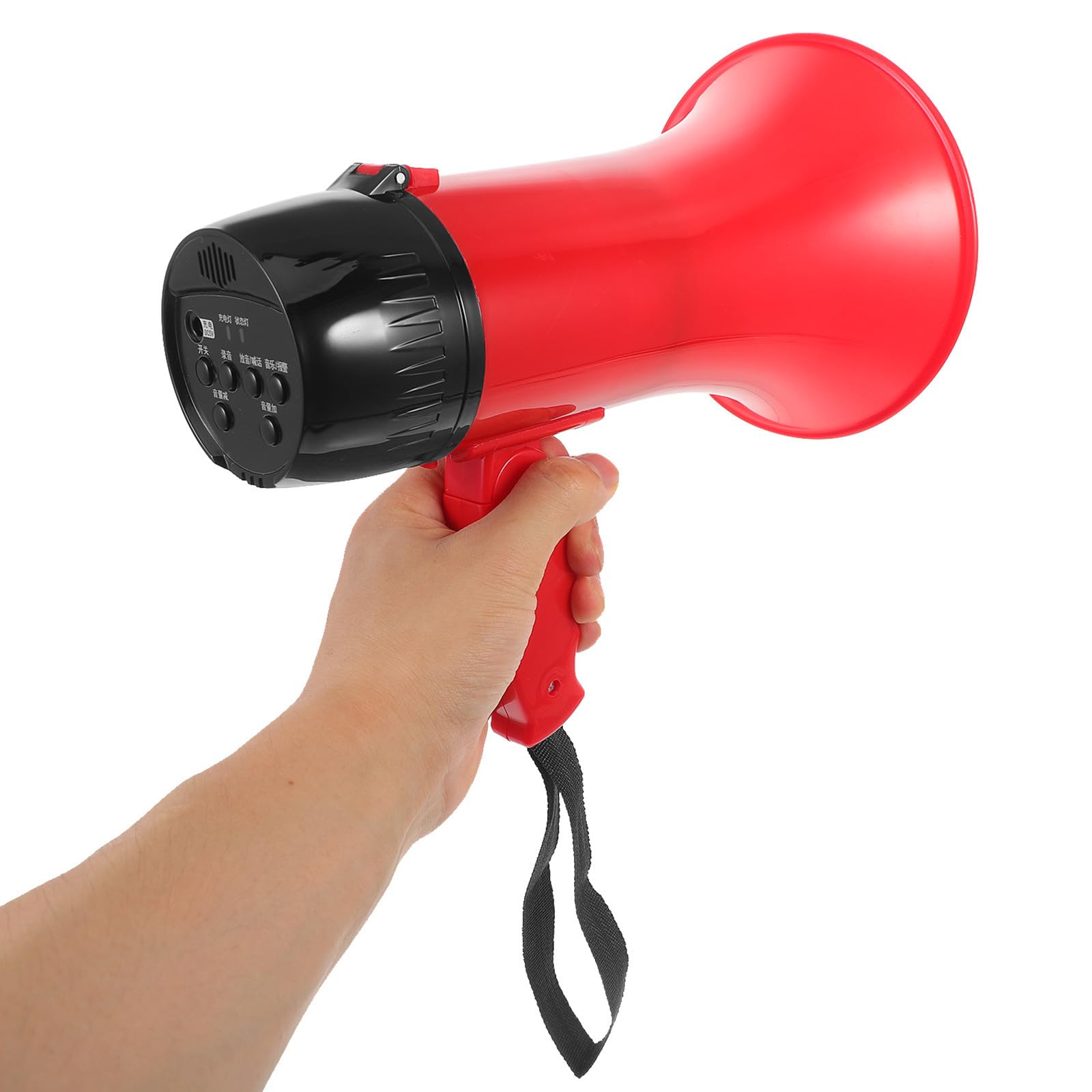 COLLBATH Megafono Portatile Rosso Microfono, Amplificatore Voce, 3500mah